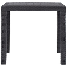 Tuintafel Rattan-Look Kunststof 79 x 79 x 72 cm Bruin