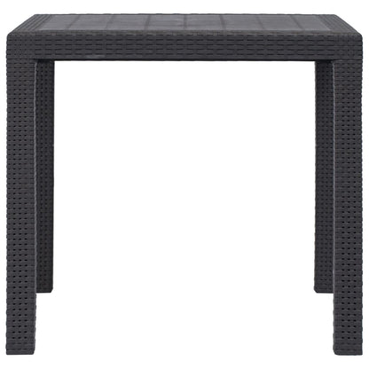 Tuintafel Rattan-Look Kunststof 79 x 79 x 72 cm Bruin