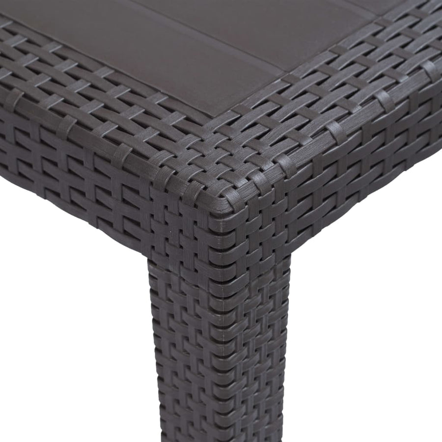 Tuintafel Rattan-Look Kunststof 79 x 79 x 72 cm Bruin
