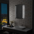 Badkamerspiegel LED 60x80 cm zilver