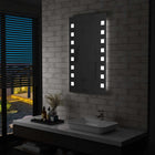 Badkamerspiegel LED 60x100 cm zilver aluminium