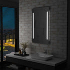 Badkamerspiegel led 60x100 cm zilver