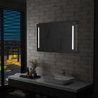 Badkamerspiegel LED 100x60 cm zilver