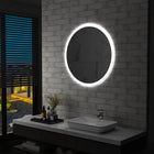 Badkamerspiegel LED 80 cm zilver glas aluminium
