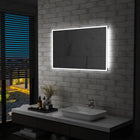Badkamerspiegel LED 100x60 cm zilver
