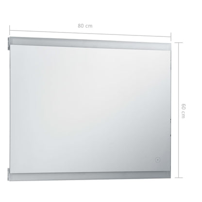 Badkamerspiegel Led Met Aanraaksensor 80 x 60 cm