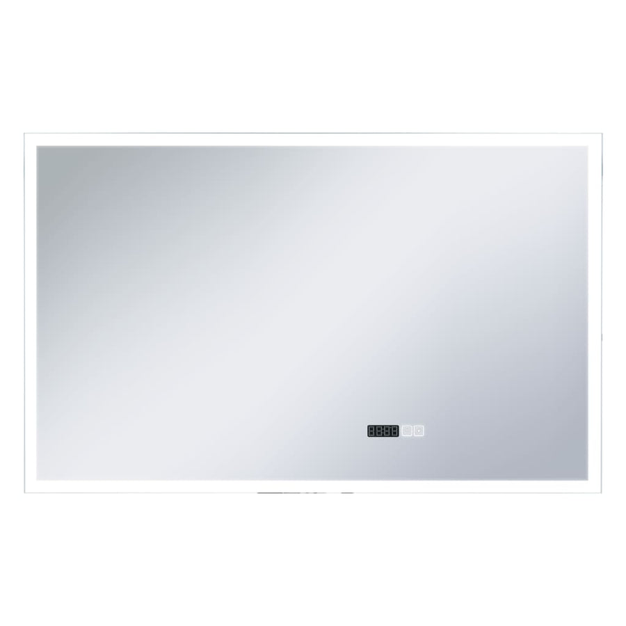 Badkamerspiegel Led Met Aanraaksensor En Tijdweergave 100 x 60 cm