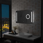 Badkamerspiegel LED 100x60 cm zilver