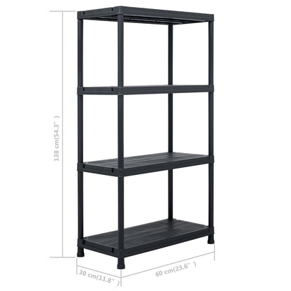 Opbergrek 100 Kg Kunststof Zwart 60 x 30 x 138 cm