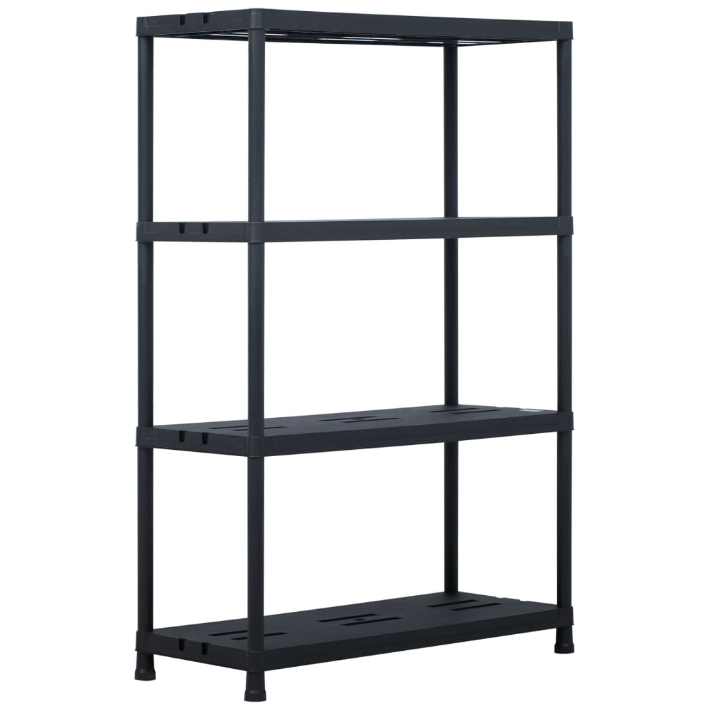 Opbergrek 220 kg 90x40x138 cm kunststof zwart