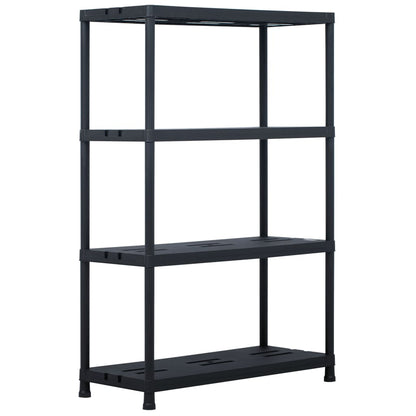 Opbergrek 220 kg 90x40x138 cm kunststof zwart