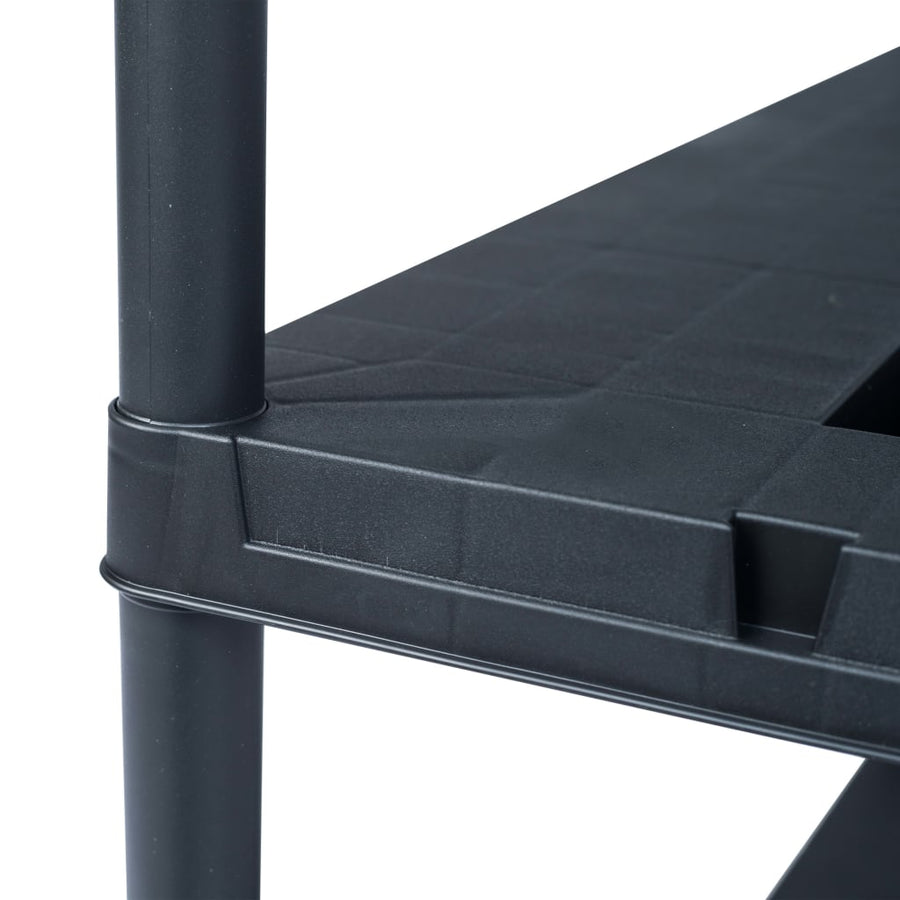 Opbergrek 220 kg 90x40x138 cm kunststof zwart