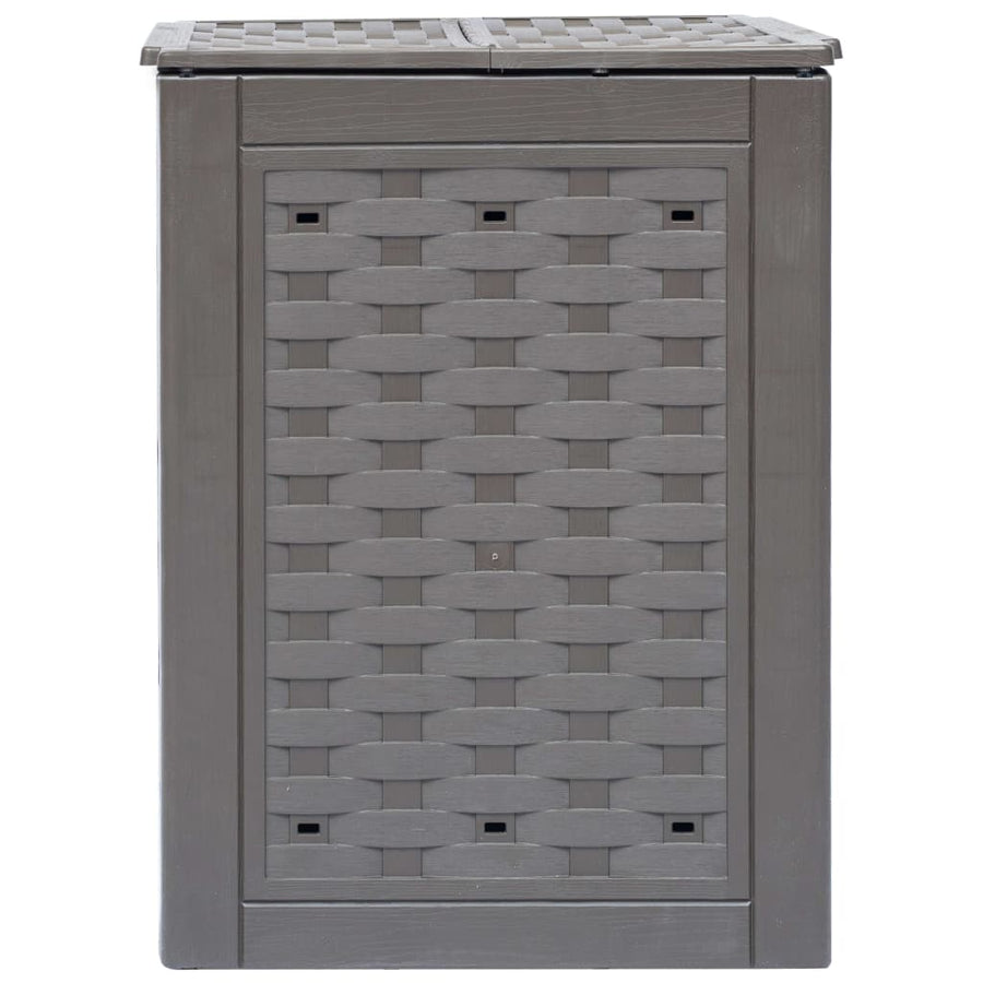 Compostbak 60X60X83 Cm Kunststof Rattan Bruin 300 l