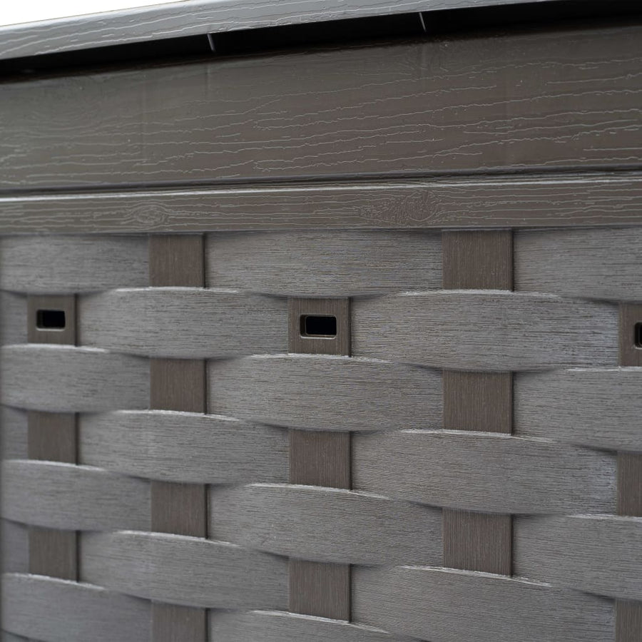 Compostbak 60X60X83 Cm Kunststof Rattan Bruin 300 l