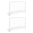 Voetbaldoelen Met Netten 18X61X1 Cm Staal Wit 2