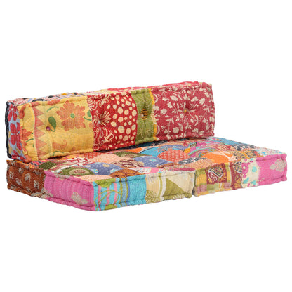 Poef Stof Patchwork Bank met rugleuning