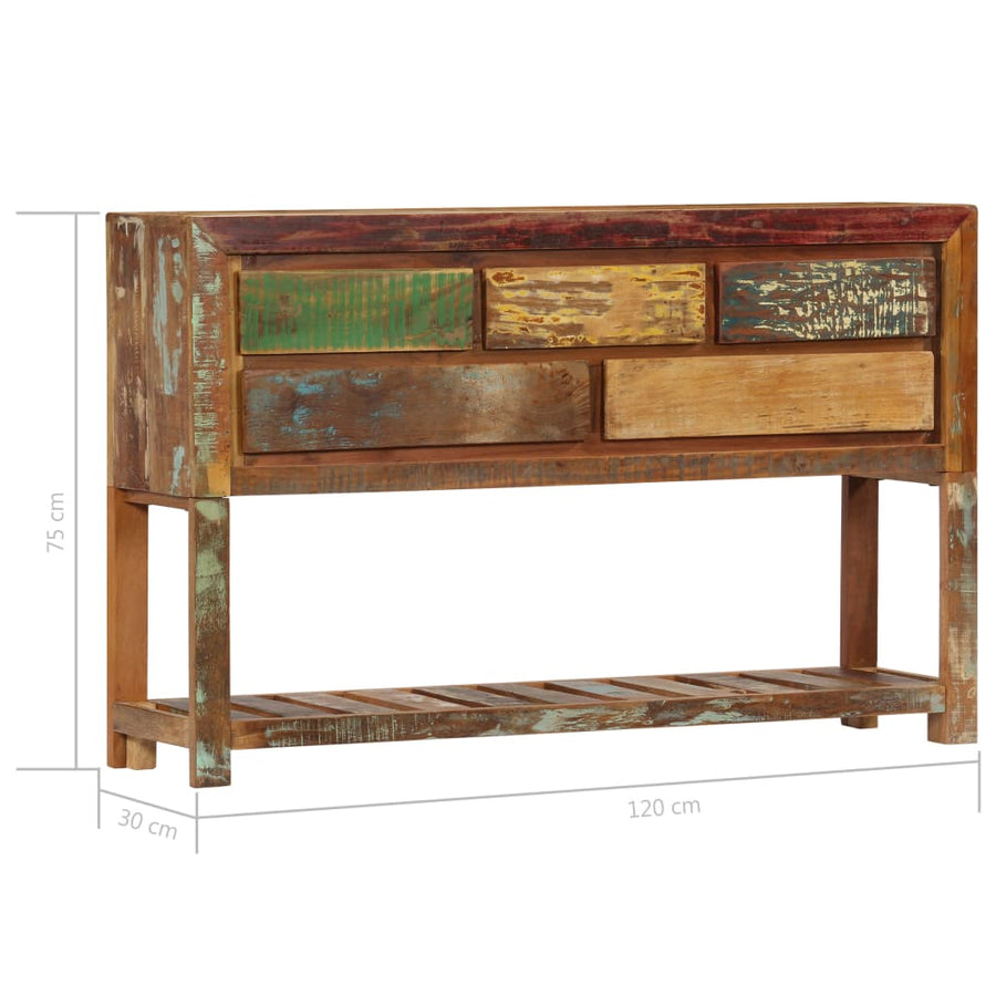 Dressoir 20X30X75 Cm massief gerecycled hout