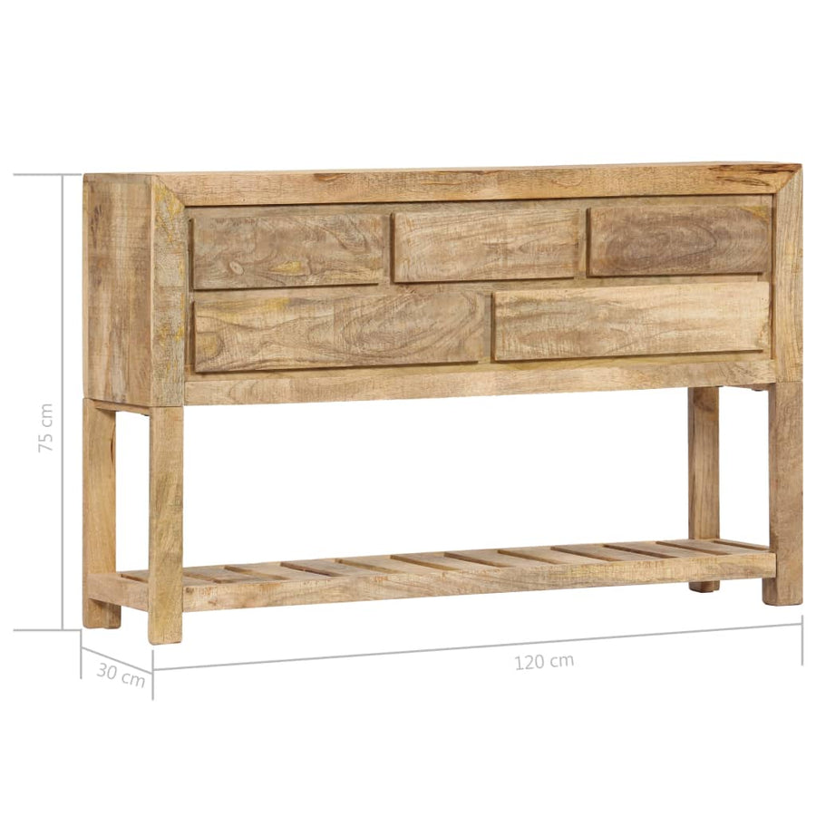 Dressoir 120x30x75 cm massief mangohout massief mangohout