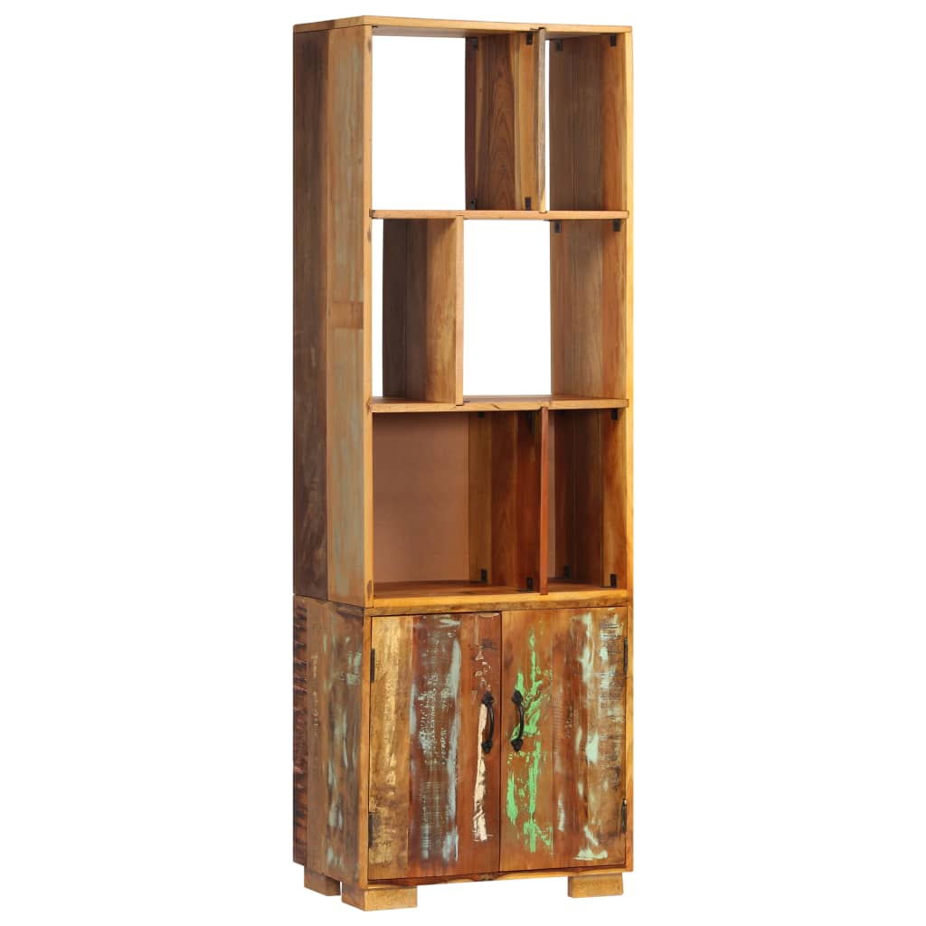 Boekenkast 60X35X80 Cm Massief Gerecycled Hout Multikleur
