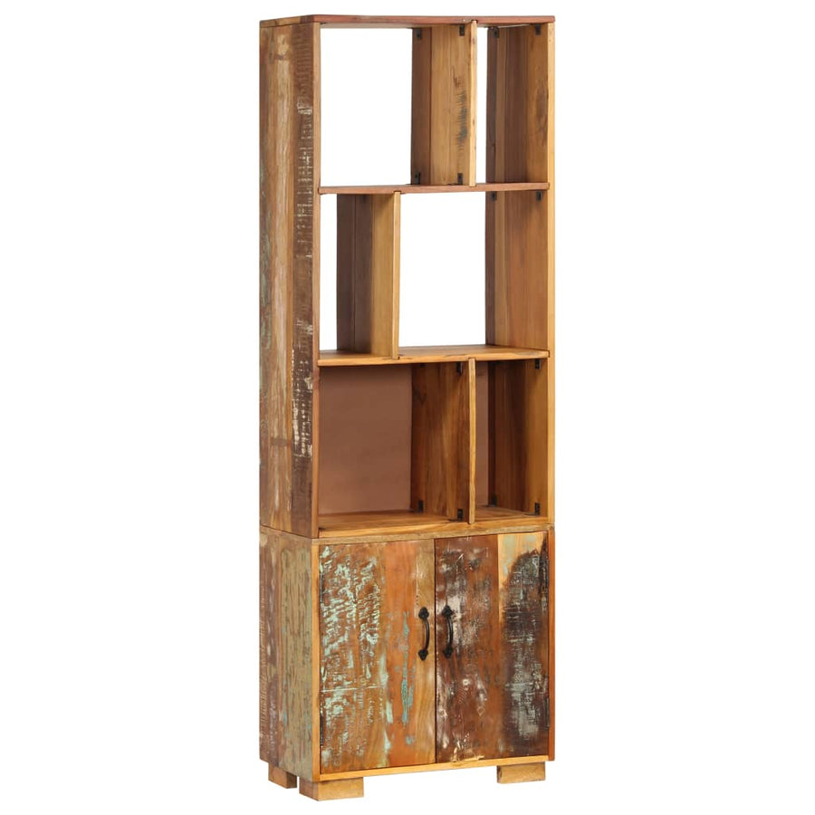 Boekenkast 60X35X80 Cm Massief Gerecycled Hout Multikleur