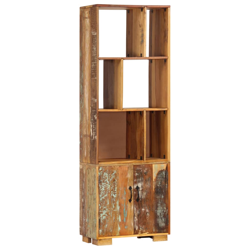 Boekenkast 60X35X80 Cm Massief Gerecycled Hout Multikleur