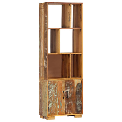 Boekenkast 60X35X80 Cm Massief Gerecycled Hout Multikleur