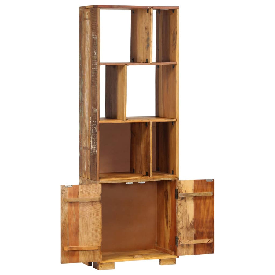 Boekenkast 60X35X80 Cm Massief Gerecycled Hout Multikleur