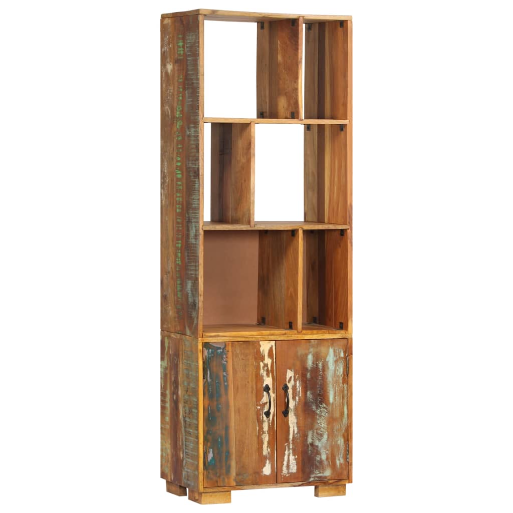 Boekenkast 60X35X80 Cm Massief Gerecycled Hout Multikleur
