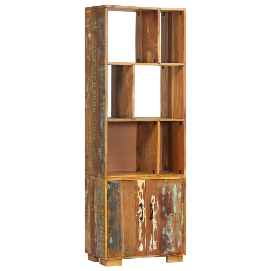 Boekenkast 60X35X80 Cm Massief Gerecycled Hout Multikleur