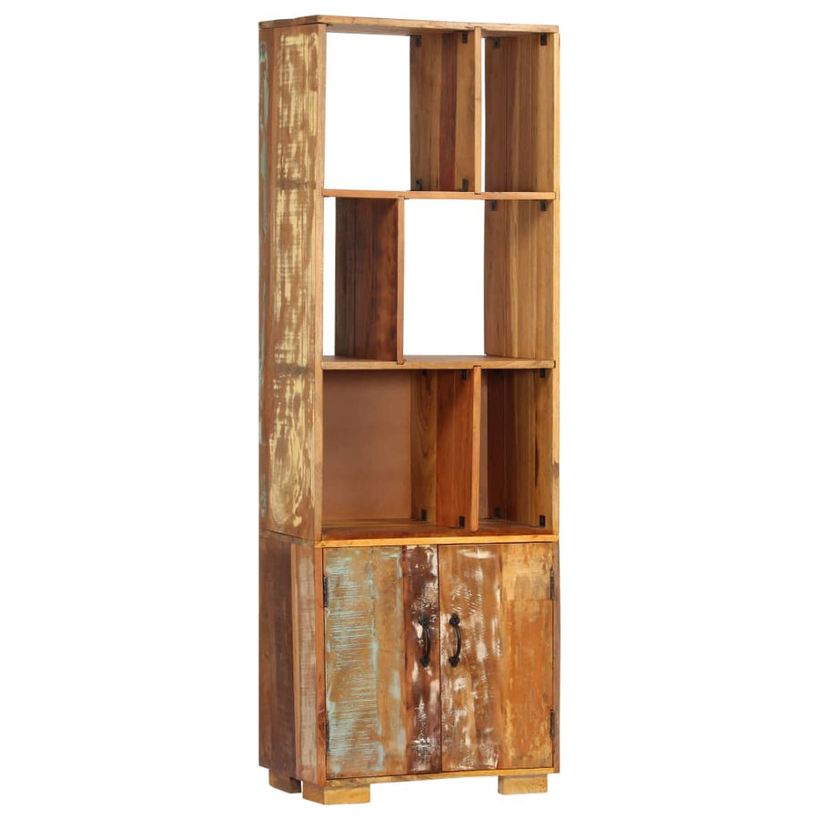 Boekenkast 60X35X80 Cm Massief Gerecycled Hout Multikleur