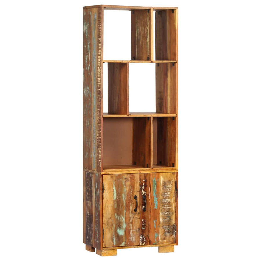 Boekenkast 60X35X80 Cm Massief Gerecycled Hout Multikleur