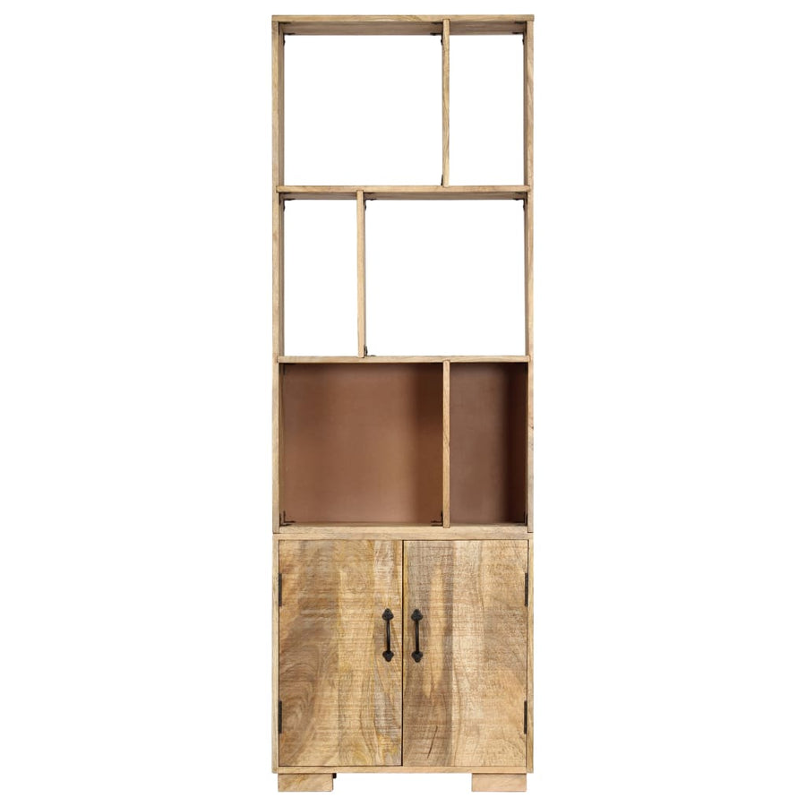 Boekenkast 60X35X80 Cm Massief Mangohout Bruin