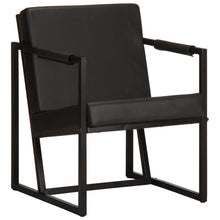 Fauteuil Echt Leer Zwart