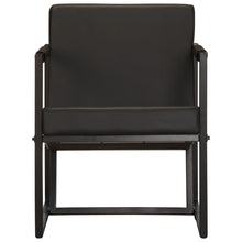 Fauteuil Echt Leer Zwart