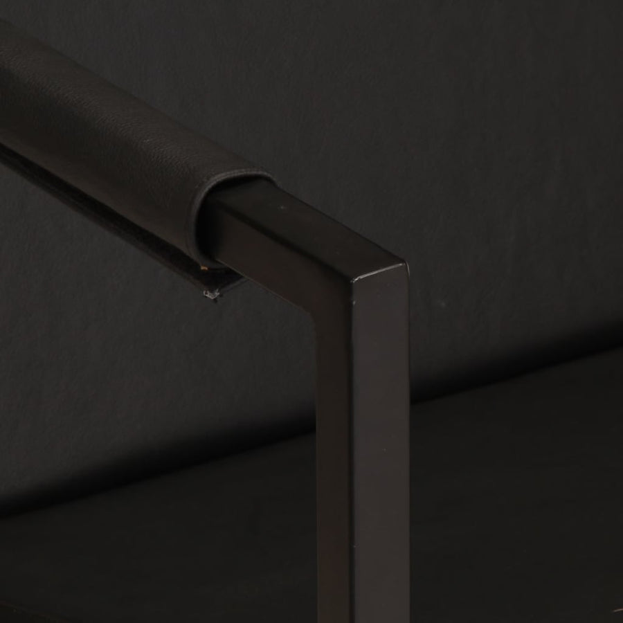 Fauteuil Echt Leer Zwart