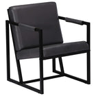 Fauteuil Echt Leer Grijs