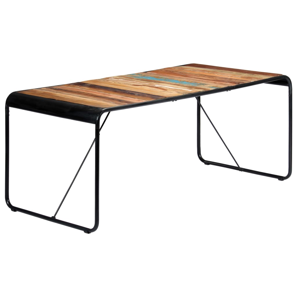 Eettafel 180x90x76 cm massief gerecycled hout 180 x 90 x 76 cm Multikleur