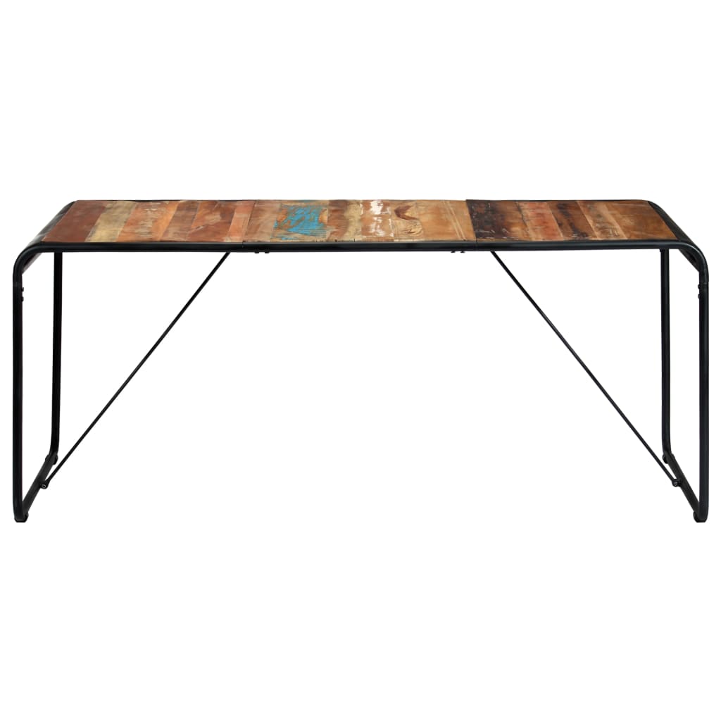 Eettafel 180x90x76 cm massief gerecycled hout 180 x 90 x 76 cm Multikleur