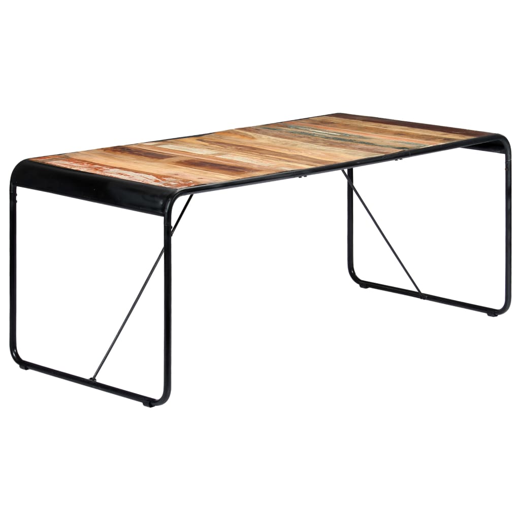 Eettafel 180x90x76 cm massief gerecycled hout 180 x 90 x 76 cm Multikleur