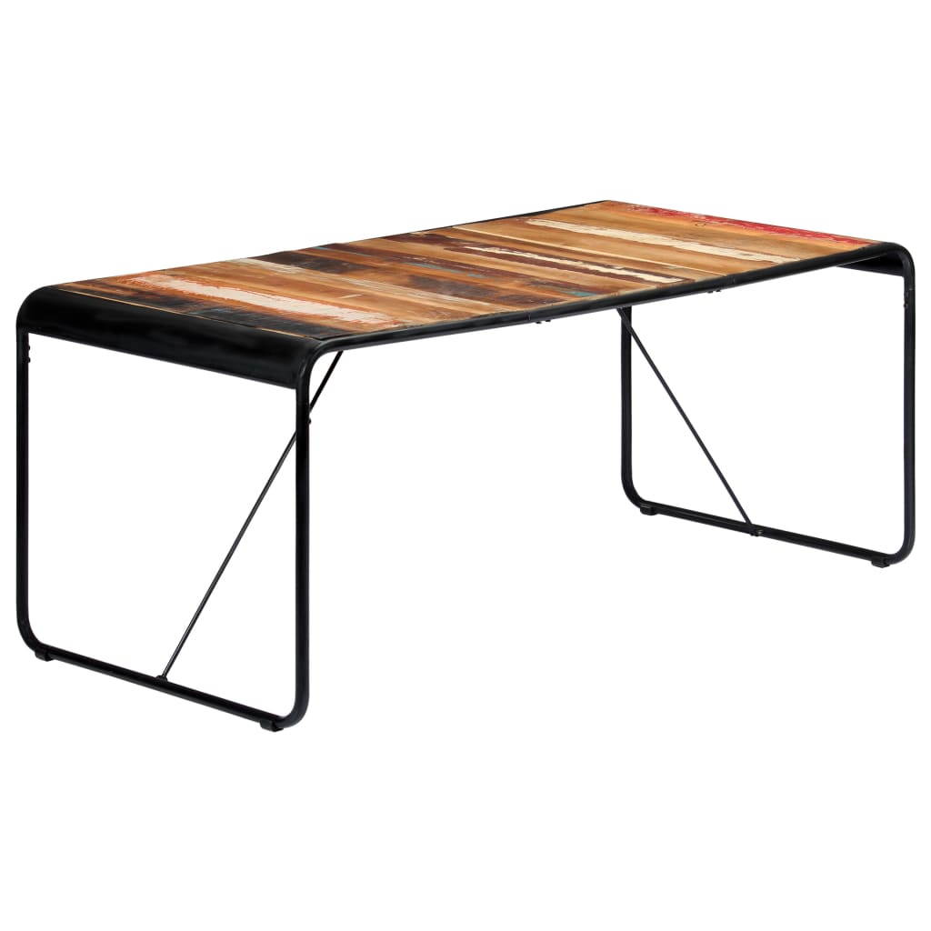 Eettafel 180x90x76 cm massief gerecycled hout 180 x 90 x 76 cm Multikleur