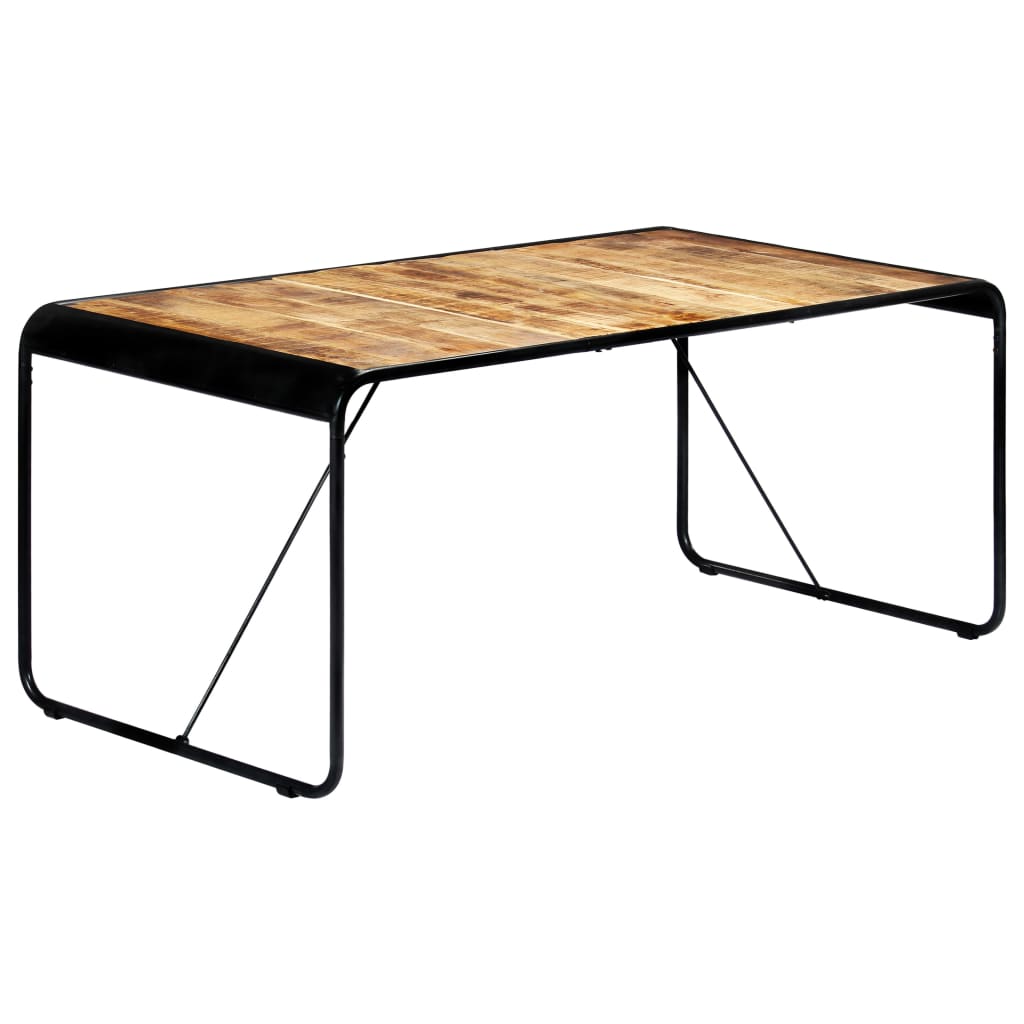 Eettafel 180x90x76 cm massief ruw mangohout 180 x 90 x 76 cm Bruin