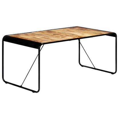 Eettafel 180x90x76 cm massief ruw mangohout 180 x 90 x 76 cm Bruin