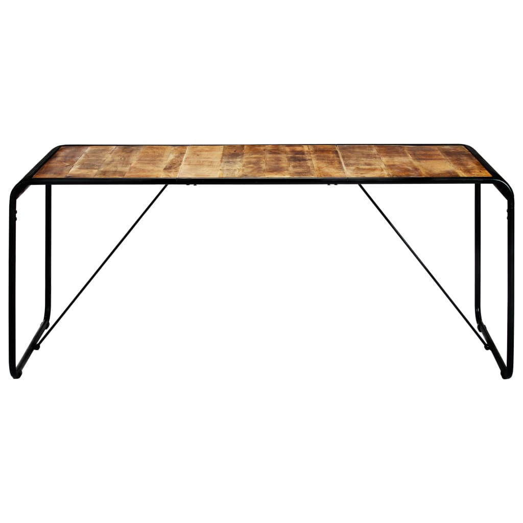 Eettafel 180x90x76 cm massief ruw mangohout 180 x 90 x 76 cm Bruin