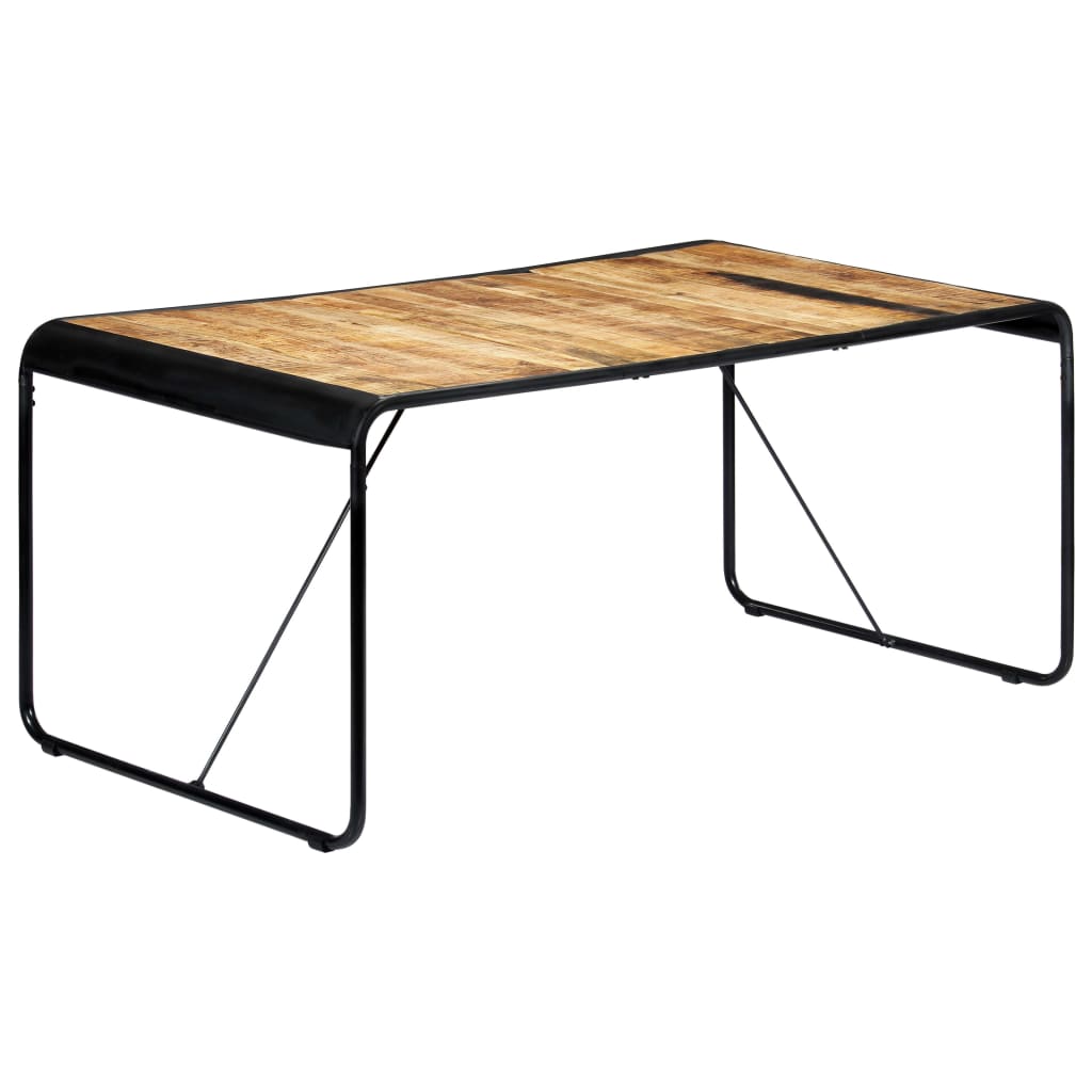 Eettafel 180x90x76 cm massief ruw mangohout 180 x 90 x 76 cm Bruin