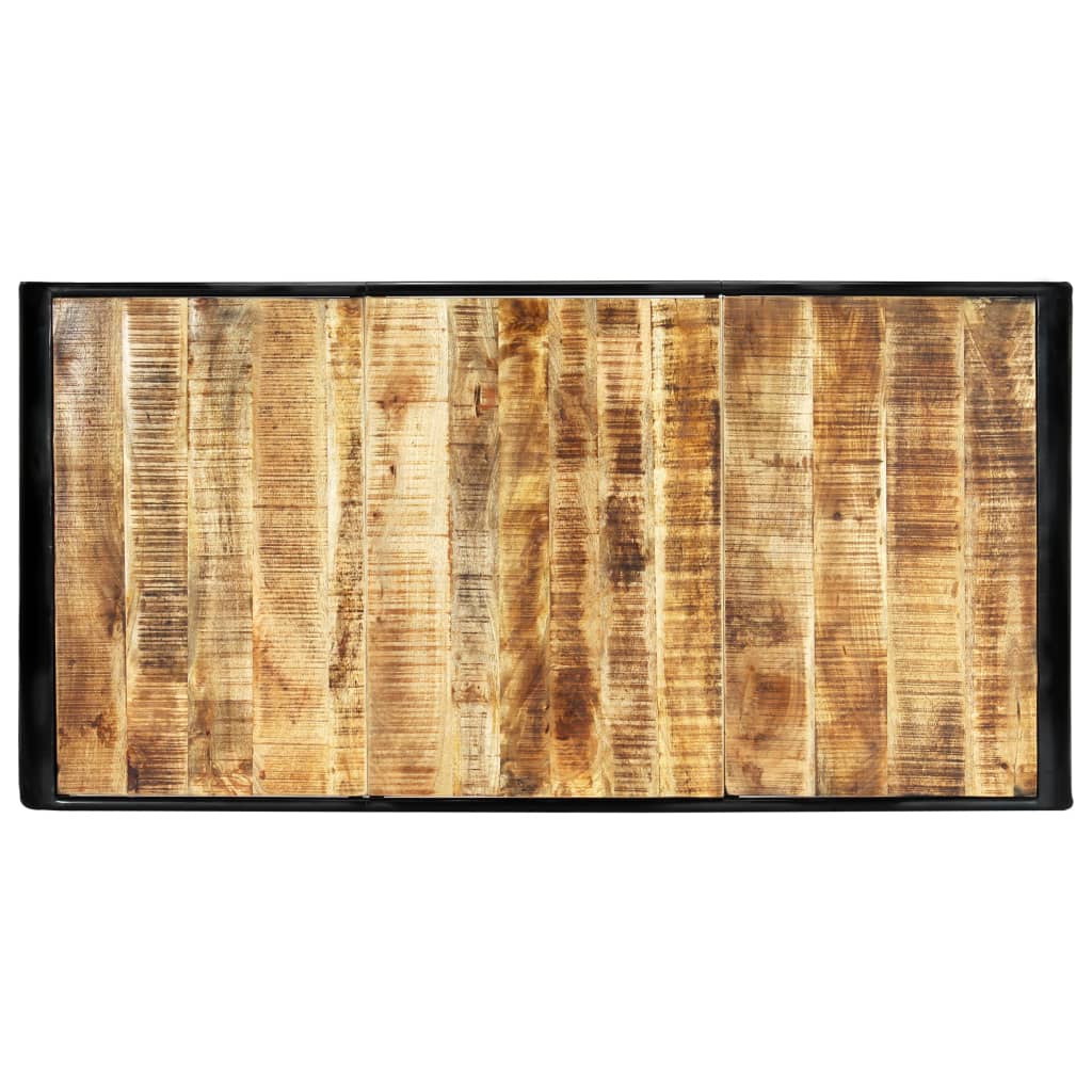 Eettafel 180x90x76 cm massief ruw mangohout 180 x 90 x 76 cm Bruin