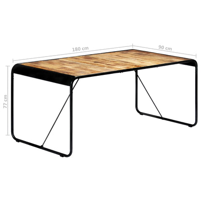 Eettafel 180x90x76 cm massief ruw mangohout 180 x 90 x 76 cm Bruin