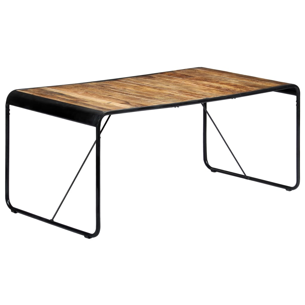 Eettafel 180x90x76 cm massief ruw mangohout 180 x 90 x 76 cm Bruin