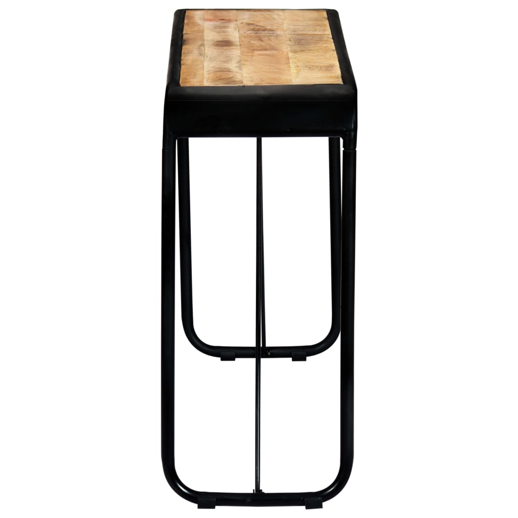 Wandtafel 40X35X76 Cm Massief Ruw Mangohout Bruin