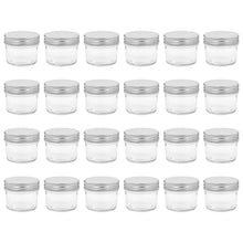 Jampotten Met Kleurige Deksels 110 Ml Glas 24 Zilver