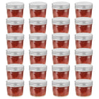 Jampotten 110 ml glas zilverkleurige deksels 24 stuks